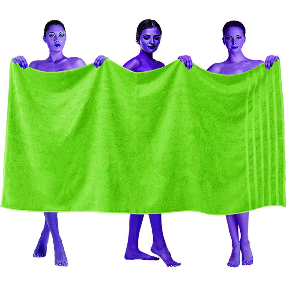 (Lime Green) Extra Large Super Jumbo Bath Sheet Towel 100% Egyptian Cotton Bath Sheets