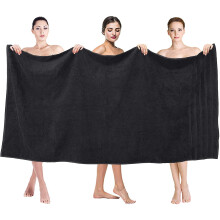 (Black) Extra Large Super Jumbo Bath Sheet Towel 100% Egyptian Cotton Bath Sheets