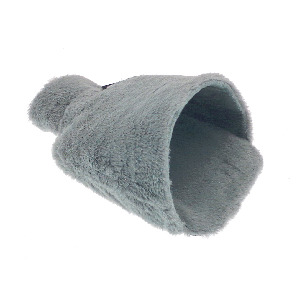 Country Club Foot Hot Water Bottle Plush Faux Fur Grey