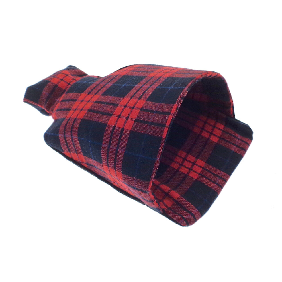 Country Club Foot Hot Water Bottle Printed Fleece Check