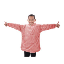 Kids Eskimo Blanket Hoodie Pink