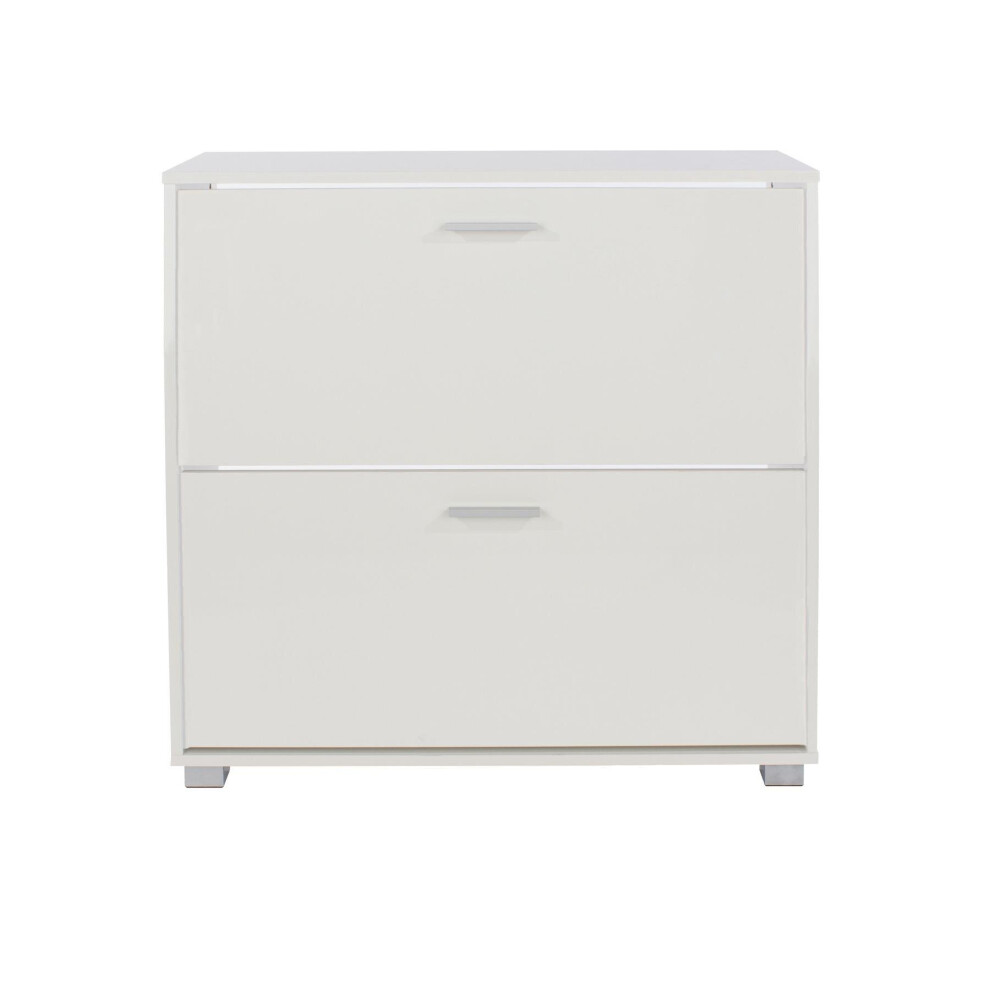 Home Source Rimini Shoe Cabinet Hallway Storage Unit White