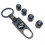 Range Rover 4pcs Black Car Tyre Air Dust Valve Stem Cap With Keyring 1