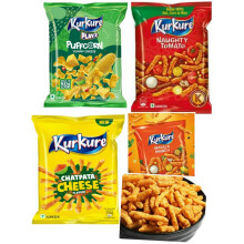 (Kurkure Chatpata Cheese Pack Of 4) Kurkure Perfect for Snacking (Pack Of 4)
