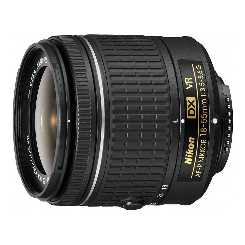 Nikon AF-P DX NIKKOR 18-55mm f/3.5-5.6G VR Lens for Nikon DSLR Cameras Lens Only