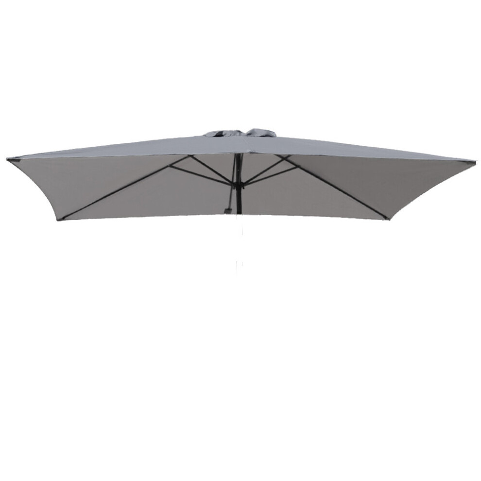 (3x2m, Grey) Greenbay 3x2m 2.5m 2.7m 3m Replacement Parasol Garden Patio Umbrella Fabric Canopy