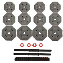(30kg) Greenbay Cement Weights Plates Dumbbells Barbell Adjustable Set Home Gym Training Weights with Bars