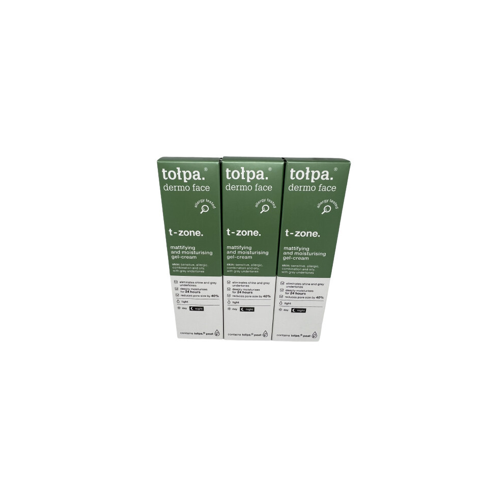 Tolpa Dermo Face T Zone mattifying and moisturising gel-cream 40ml day/night x 3