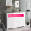 High Gloss Sideboard Display Cabinet with LED Lights 3