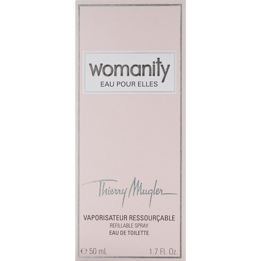 Thierry Mugler Womanity Eau pour Elles Eau de Toilette 50ml Refillable EDT Spray