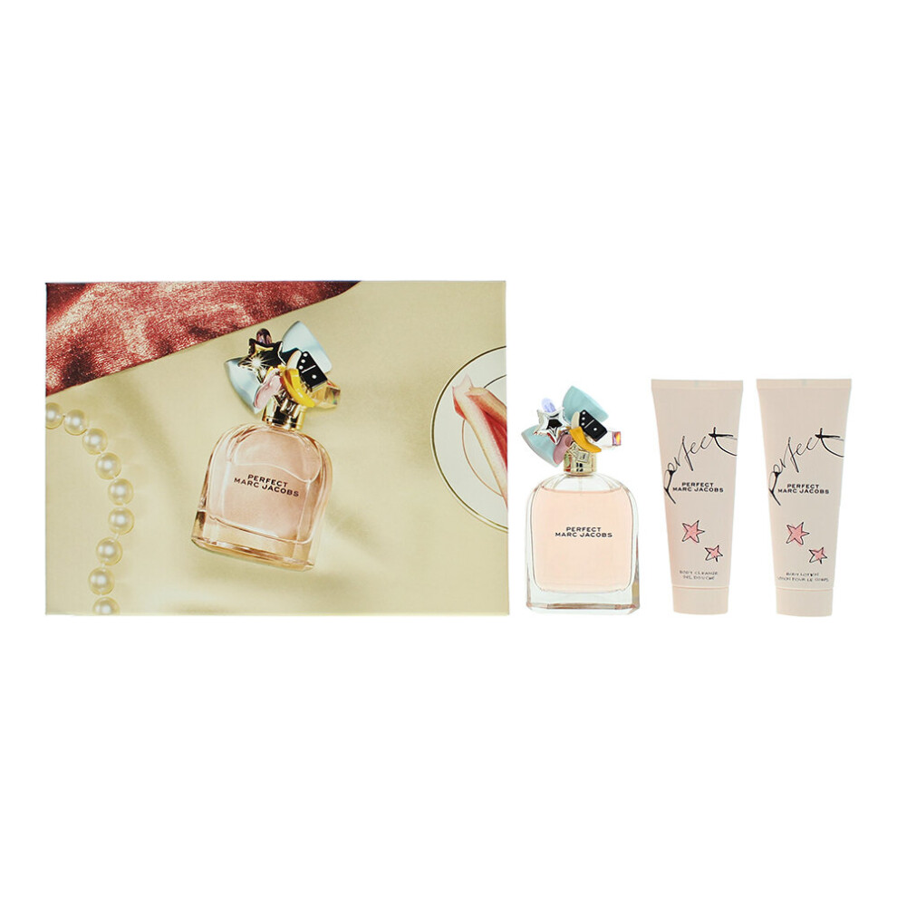Marc Jacobs Perfect Gift Set 100ml EDP + 75ml Body Lotion + 75ml Shower Gel-image-OPC-PBJHSDH-NEW