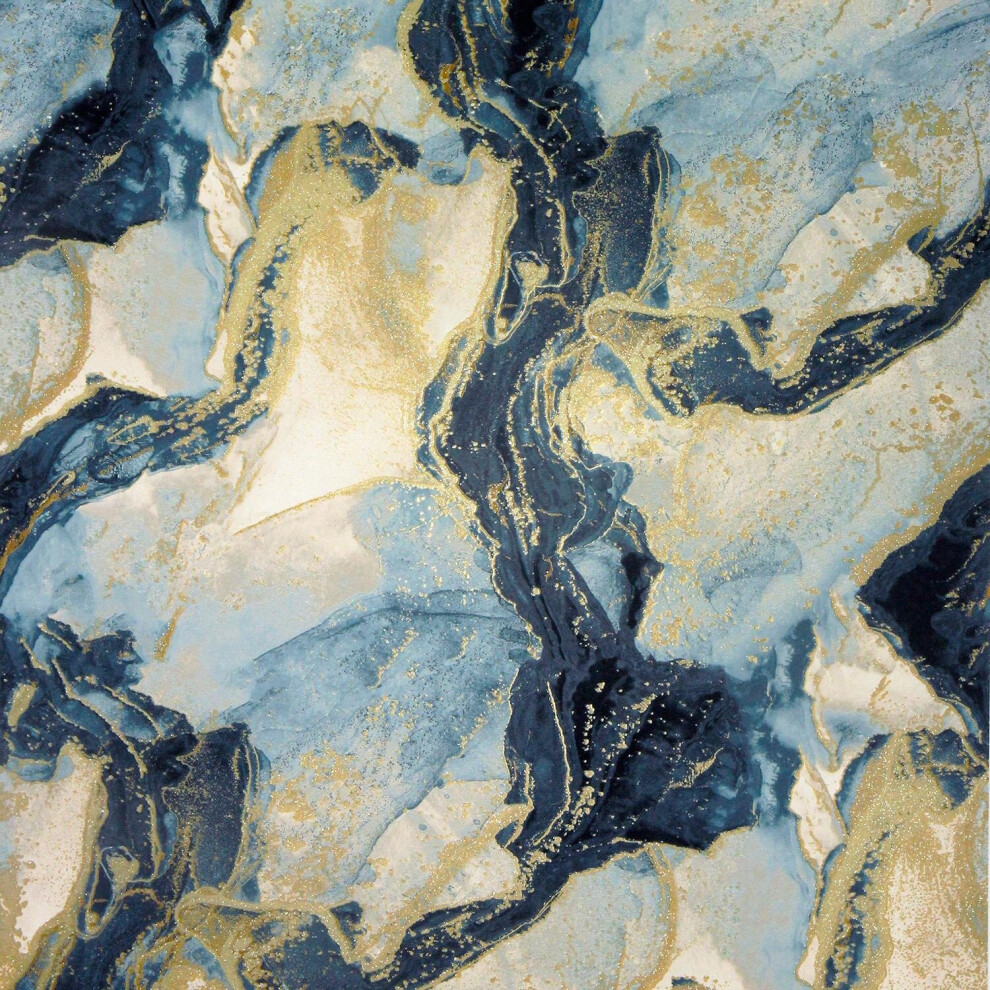 Arthouse Abstract Marble Teal Wallpaper Metallic Gold Effect Modern Contemporary