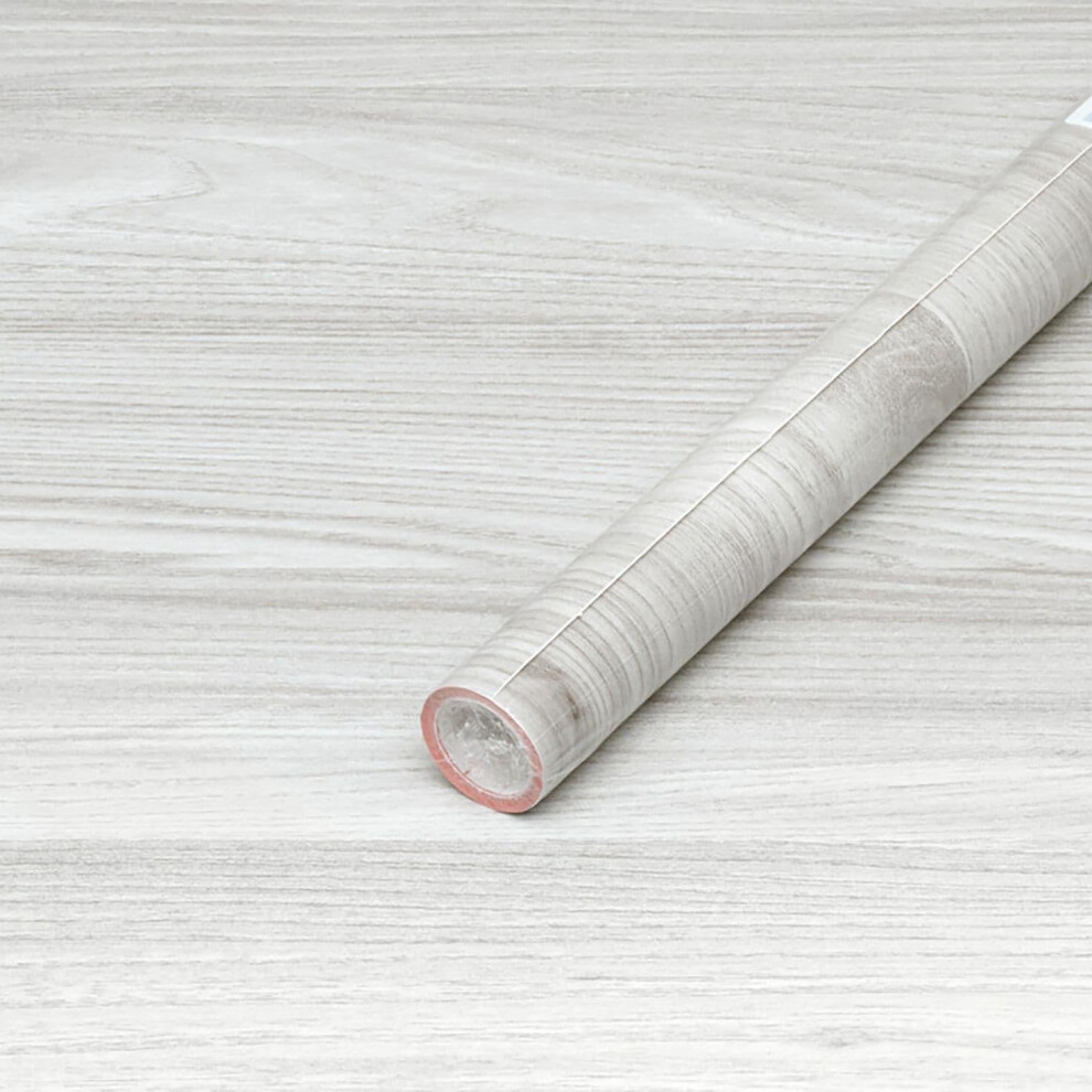Fablon D-C Fix Light Grey Wood Effect Self Adhesive Film Sticky Back Vinyl 2M X 67.5Cm