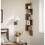 Rustic Shelving Unit Wall Floating Bookcase Corner Vintage Wood Storage Display 3