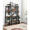 Corner Shelving Unit Small Vintage Industrial Bookcase Tall Rustic Storage Cabinet 2
