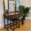 Industrial Dressing Table Bedroom Vanity Unit Vintage Retro Stool Large Mirror 1