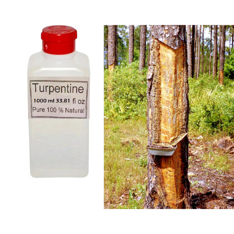 Turpentine Natural Pure Gum Spirits of Turpentine Pine 1000 ml 33.81oz