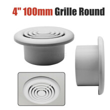 4" 100mm Air Vent Grille Ventilation Ceiling Wall Mount Air Vent ABS