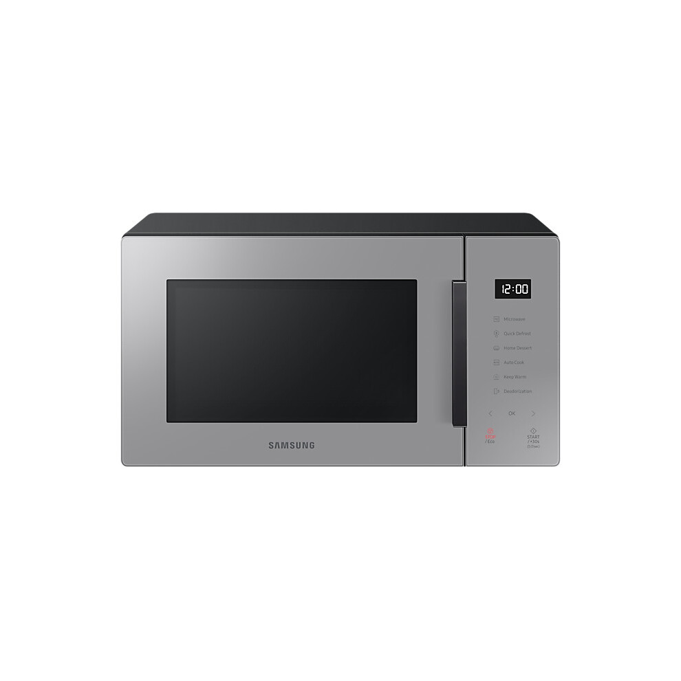 Samsung 23L Solo Microwave Oven 800W Glass Front Slate Gray Ms23t5018ag/Eu