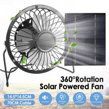 USB Solar Powered Panel Greenhouse Cooling Ventilation Ventilating Fan