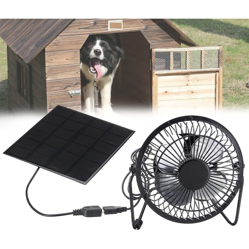 Solar Panel Powered Fan Mini Ventilator 5w Exhaust Fan for Greenhouse