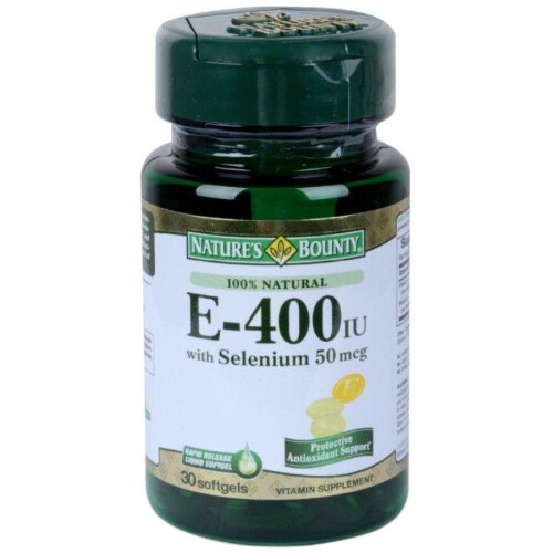 Nature's Bounty E-400IU w/ Selenium 50mg Softgels 30's