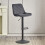 (1, GREY) 1X2X Bar Stools PU/ Velvet Breakfast Stool Chairs 1