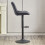 (1, GREY) 1X2X Bar Stools PU/ Velvet Breakfast Stool Chairs 3
