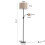 Living And Home 2 Light Floor Standing Lamp with Adjustable Head 5