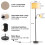 Living And Home 2 Light Floor Standing Lamp with Adjustable Head 6