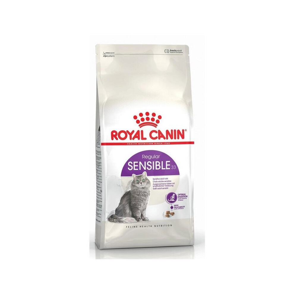 Royal Canin Feline Adult Nutrition Sensible Cat Food (2kg) | Balanced Diet for Sensitive Stomachs