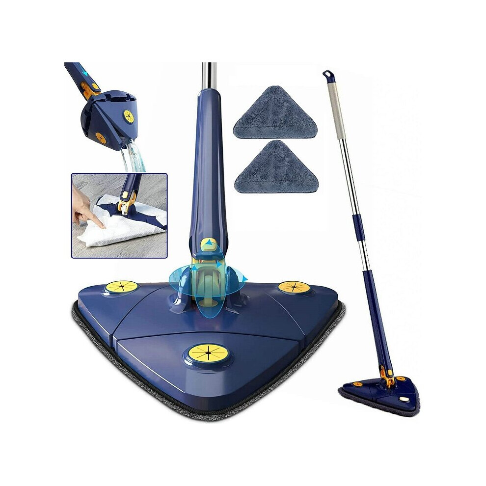 Vlio 360° Rotatable Adjustable Cleaning Mop Extendable Triangle Mop