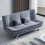 Living And Home Grey 3 Seater Convertible Recliner Sofa Bed with 2 Pillows 1