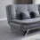 Living And Home Grey 3 Seater Convertible Recliner Sofa Bed with 2 Pillows 6