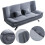 Living And Home Grey 3 Seater Convertible Recliner Sofa Bed with 2 Pillows 5