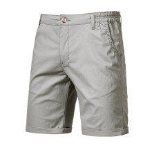 (Dark Gray, 36) Mens Solid Chino Summer Casual Half Pants Cotton Cargo Combat Slim Fit Shorts
