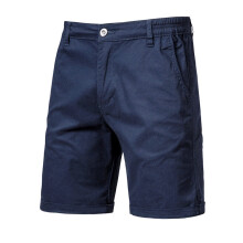 (Navy Blue, 36) Mens Solid Chino Summer Casual Half Pants Cotton Cargo Combat Slim Fit Shorts