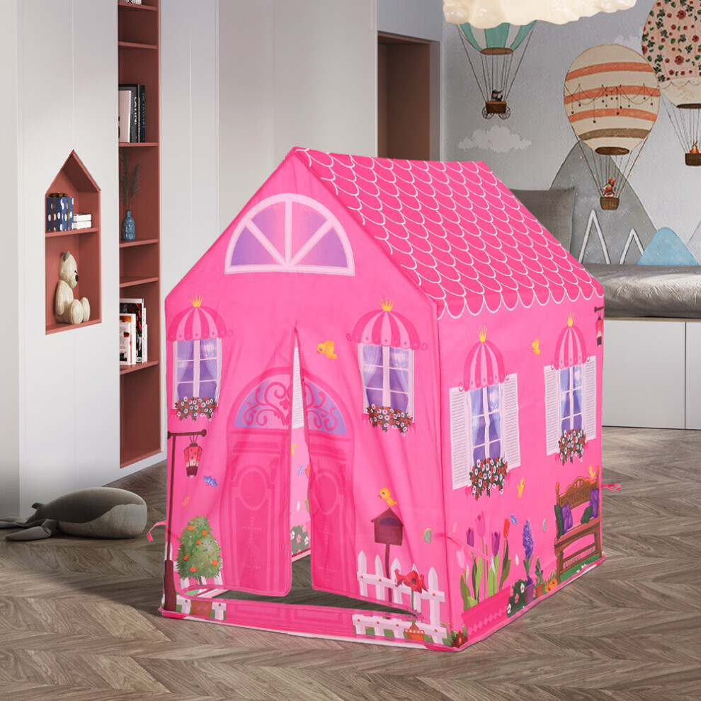 Pink Princess Castle Play Tent Portable Playhouse