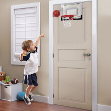 Wall-Mounted Kids Mini Basketball Hoop Set — Adjustable Height, Indoor/Outdoor, 2 PVC Balls, Easy Install