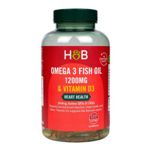 H&B Omega 3 1200mg Plus Omega Plus D3 Capsules 120's
