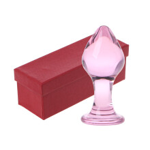 (1) 4 Types Set Crystal Glass Anal Plug New Top Unique Design Sex Toy Adult Products