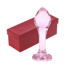 (2) 4 Types Set Crystal Glass Anal Plug New Top Unique Design Sex Toy Adult Products
