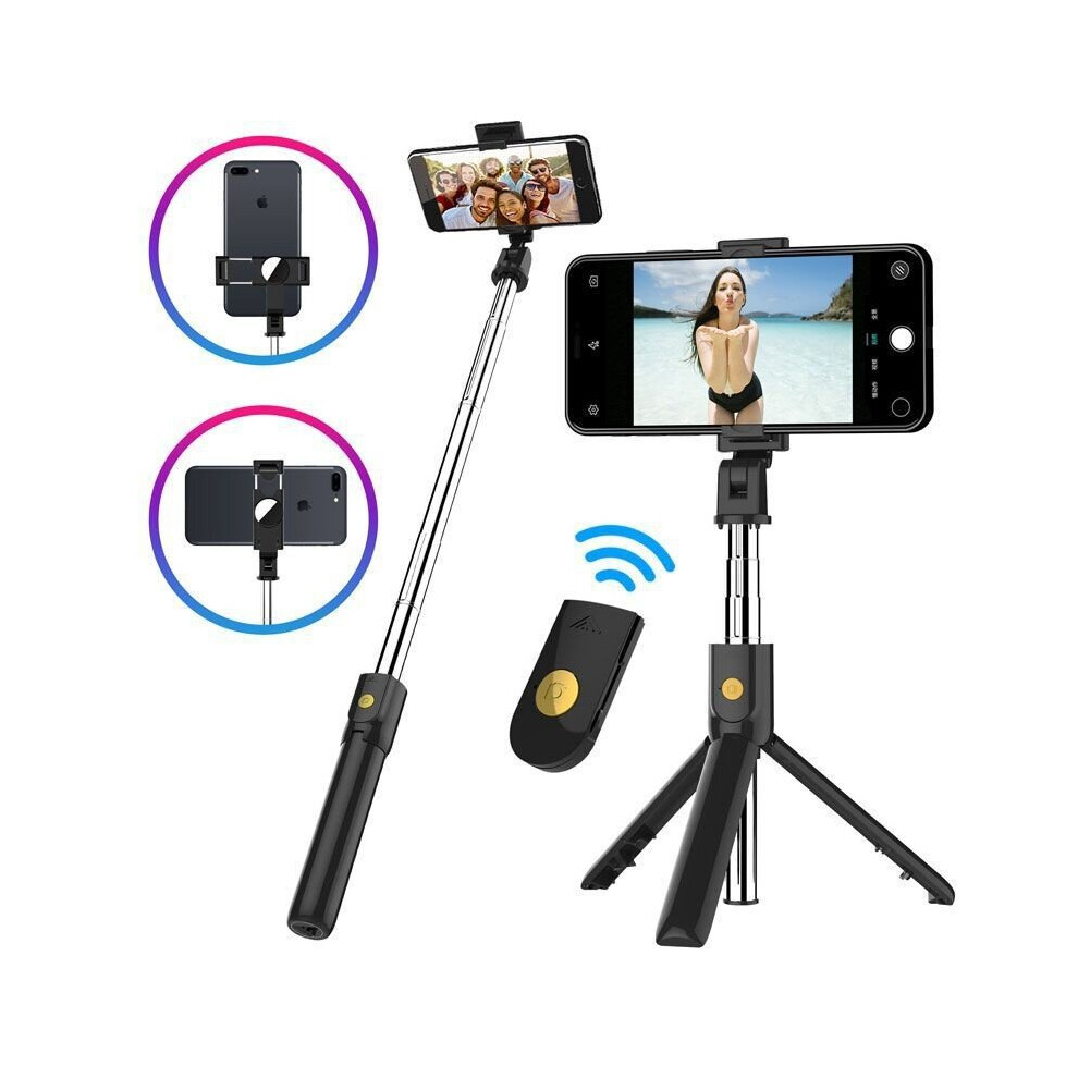 Tripod Retractable Bracket Selfie Stick Bluetooth Handheld Wireless Remote Control 9413633944367