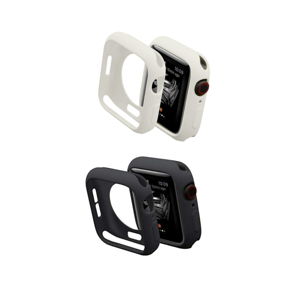 Ultra Thin Soft Tpu Shockproof Bumper Protector For Apple Watch 8 Case, 45Mm Black 9413633944152