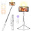 Selfie Stick Tripod with Fill Light, Extendable Lightweight Bluetooth Selfie Stick - White 1