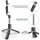 Selfie Stick Tripod with Fill Light, Extendable Lightweight Bluetooth Selfie Stick - Black 3