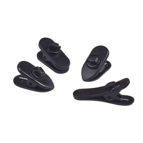 2-Pack Headphone Cable Clips Swivel to Secure Headphone Cables - Black 2