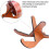 Universal Acoustic Guitar Stand, Wooden X-Frame Portable Stringed Instrument Stand 4