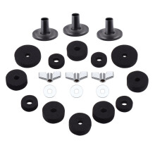 21-Pack Cymbal Replacement Accessories Cymbal Felt Hi-Hat Clutch Felt Cymbal Cover - Black