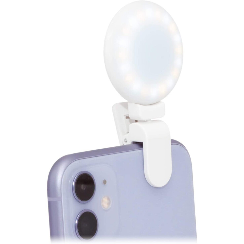 Photos - Other for Mobile Selfie Ring Light Clip - Selfie Ring Light for Phone or Laptop-White(Rechargeable)